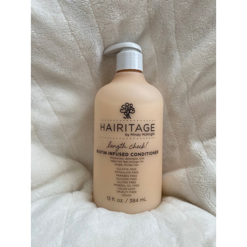 NEW Hairitage by Mindy McKnight Length Check! Biotin Infused Conditioner, 13floz